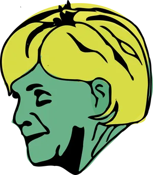 Pop Art Profile Illustration PNG Image