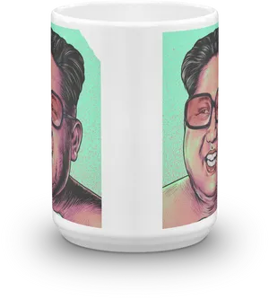 Pop Art Style Mug Design PNG Image