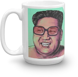 Pop Art Style Mug Design PNG Image