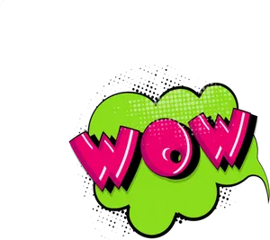 Pop Art Wow Expression PNG Image