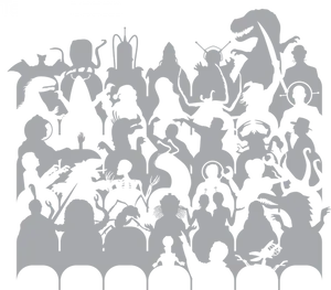 Pop Culture Silhouettes_ Cheering Crowd.png PNG Image