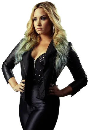 Pop Star Confident Pose PNG Image