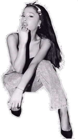 Pop Star Posing Casually PNG Image