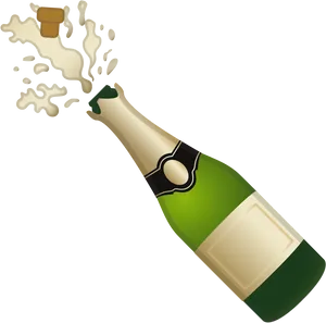 Popping Champagne Bottle Celebration PNG
