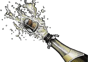 Popping Champagne Celebration PNG Image