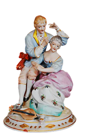 Porcelain Figurine Elegant Couple PNG