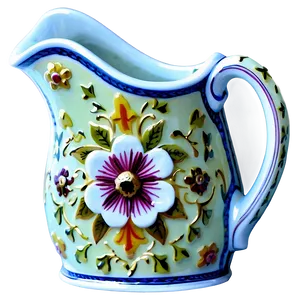 Porcelain Flower Jug Png Ncw85 PNG Image