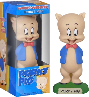 Porky Pig Bobblehead Toy PNG Image