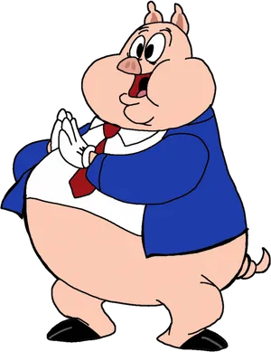 Porky Pig Looney Tunes Character PNG Image