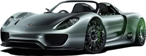 Porsche918 Spyder Side View PNG Image