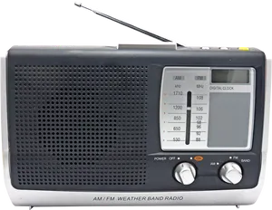 Portable A M F M Weather Band Radio PNG Image