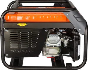 Portable Generator Orange Black PNG Image