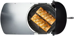 Portable Grillwith Salmon Filets PNG Image