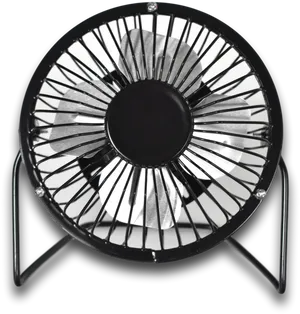 Portable U S B Desk Fan Black PNG