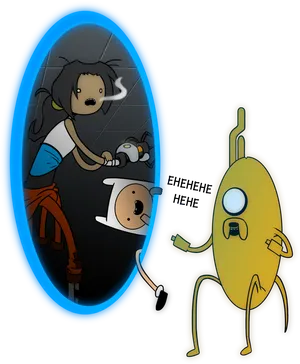 Portal Cartoon Crossover PNG Image