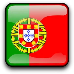 Portugal Flag Button Graphic PNG Image