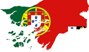 Portugal Mapand Flag Overlay PNG Image