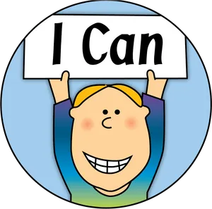 Positive Attitude Cartoon Child PNG Image