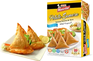 Potato Samosa Packaging Design PNG Image