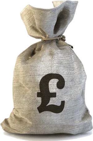 Pound Sterling Money Bag PNG Image