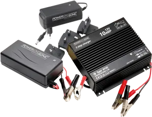 Power Sonic Battery Chargers Collection PNG Image