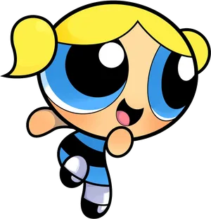 Powerpuff Girl Bubbles Character PNG Image