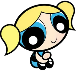 Powerpuff Girl Bubbles Character PNG Image