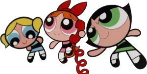 Powerpuff Girls Classic Pose PNG Image