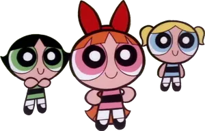 Powerpuff Girls Trio PNG Image