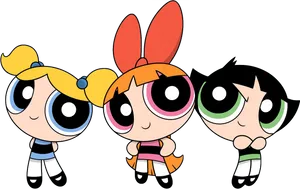 Powerpuff Girls Trio PNG Image