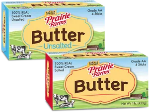 Prairie Farms Butter Boxes PNG Image