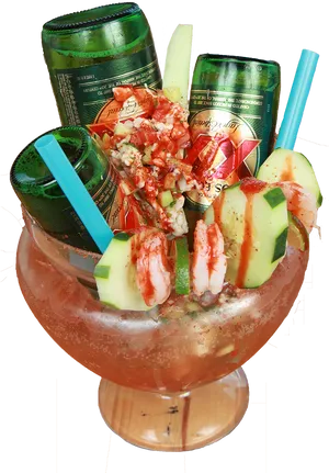 Prawn Cocktail Beer Combo PNG Image