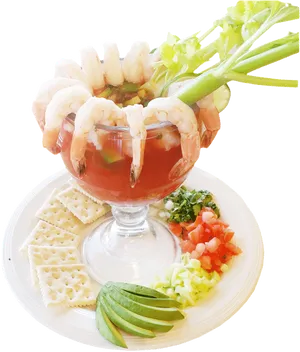 Prawn Cocktail Serving PNG Image