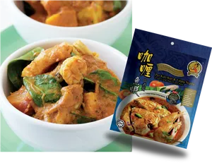 Prawn Curry Ready Meal Package PNG Image