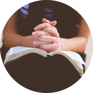 Prayer Handson Bible PNG Image