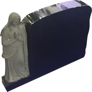 Praying Angel Tombstone Statue PNG Image