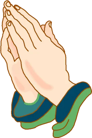 Praying_ Hands_ Illustration.png PNG Image