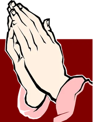 Praying Hands Vector Illustration PNG Image