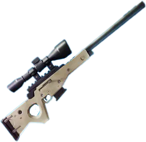 Precision Sniper Riflewith Scope PNG Image