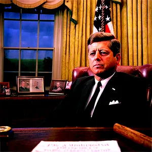 President Kennedy Oval Office Png Fbg PNG Image