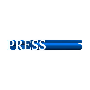 Press Logo Blueon Black PNG Image