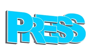 Press3 D Text Graphic PNG Image