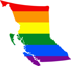 Pride Colored Georgia Map PNG Image