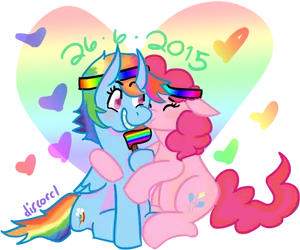 Prideful Ponies Embrace2015 PNG Image