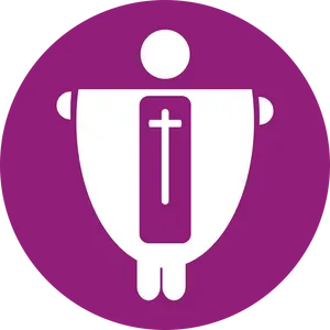 Priest Icon Purple Background PNG Image