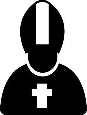 Priest Icon Silhouette PNG Image