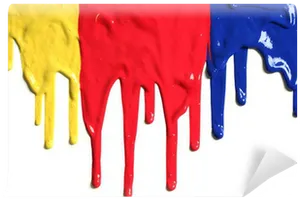 Primary Color Paint Drips PNG Image