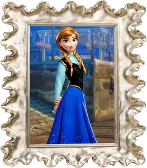 Princess_ Anna_ Frozen_ Frame_ Portrait PNG Image