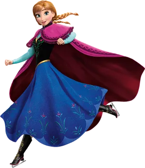 Princess Anna Frozen Pose PNG Image