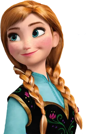 Princess_ Anna_ Frozen_ Smile PNG Image